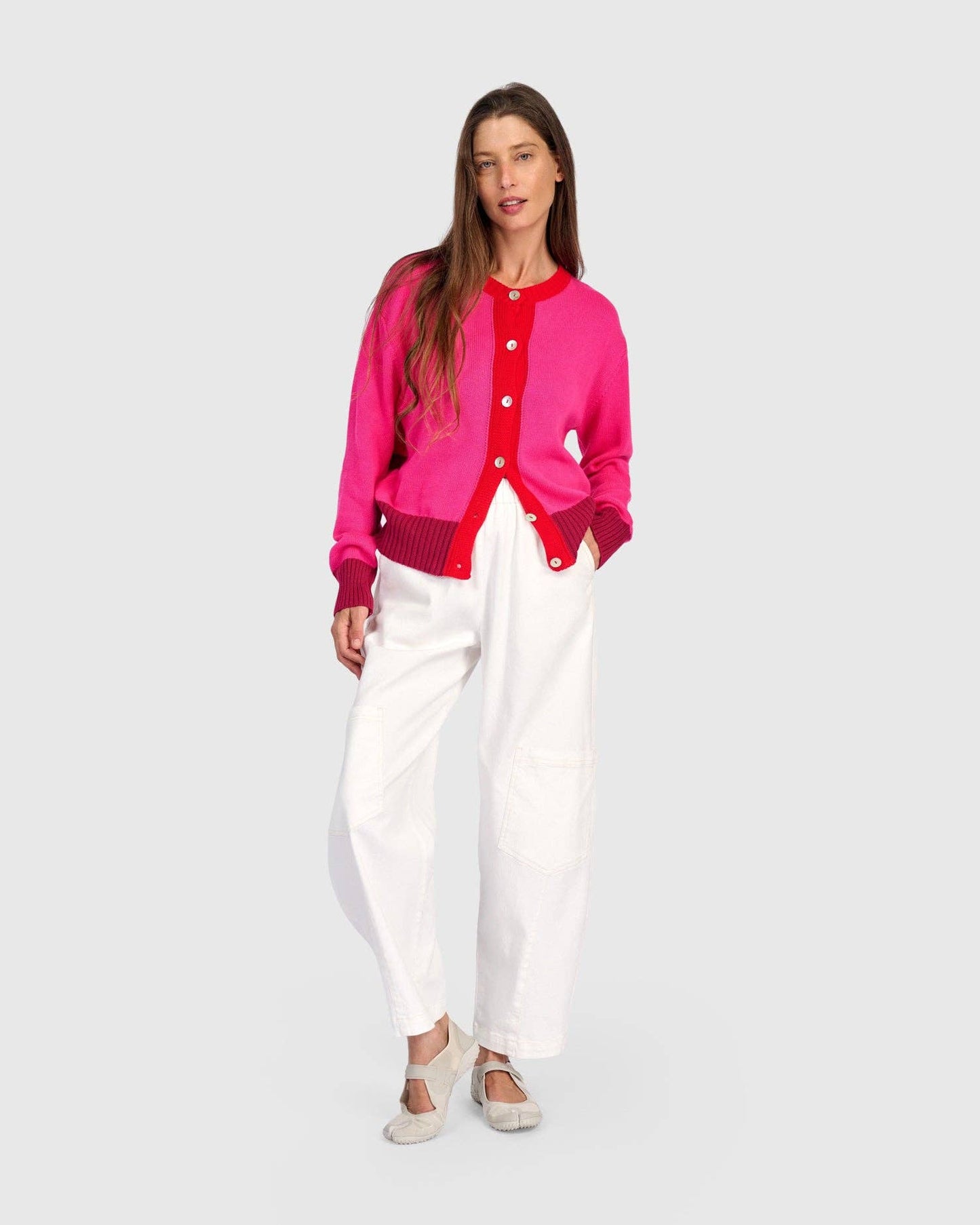 Cricket Cardigan, Fuchsia
