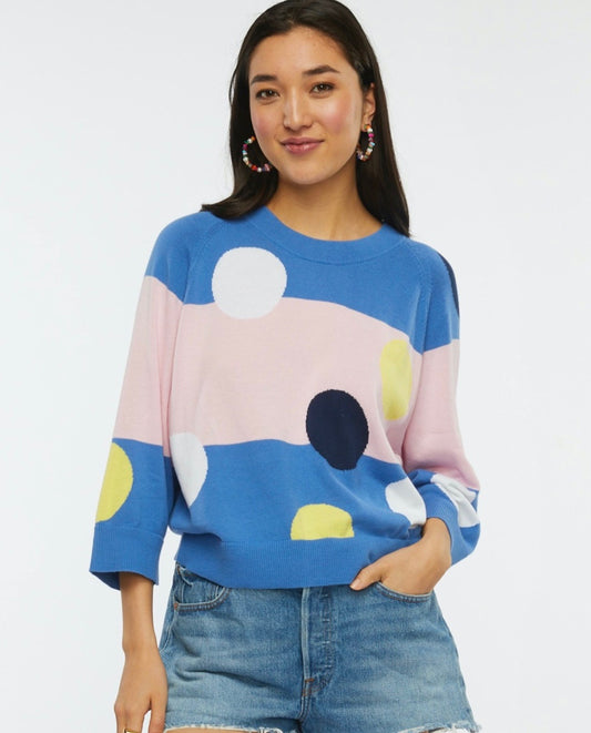 Spot-Stripe Sweater