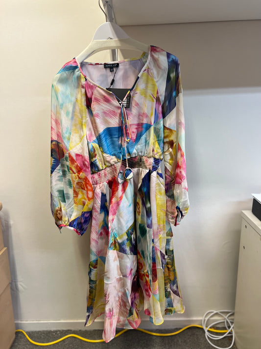Silk Print Knee Length Dress
