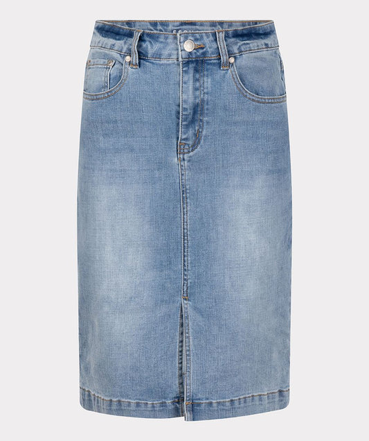 Front Split Jean Skirt