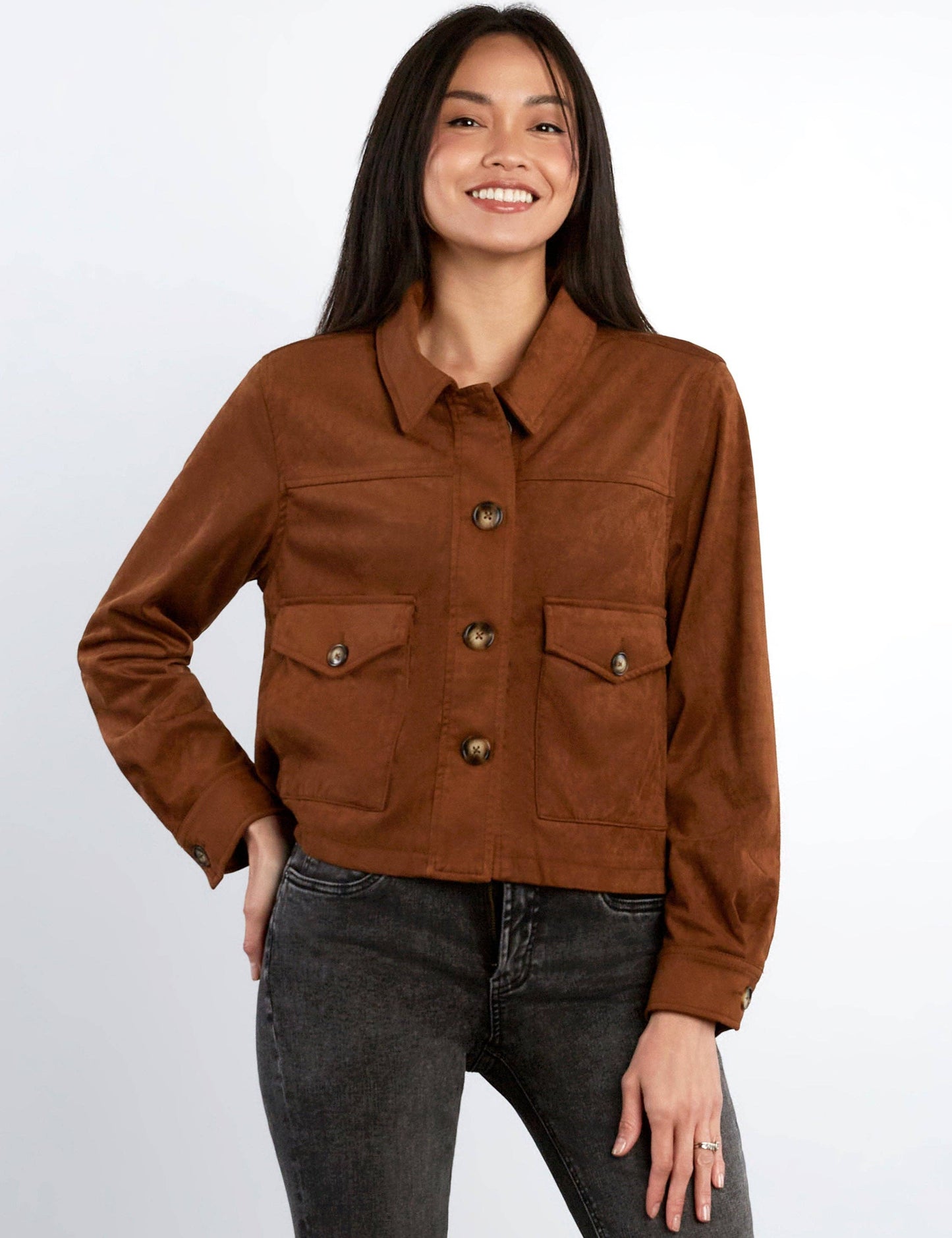 Boxy Suede Jacket