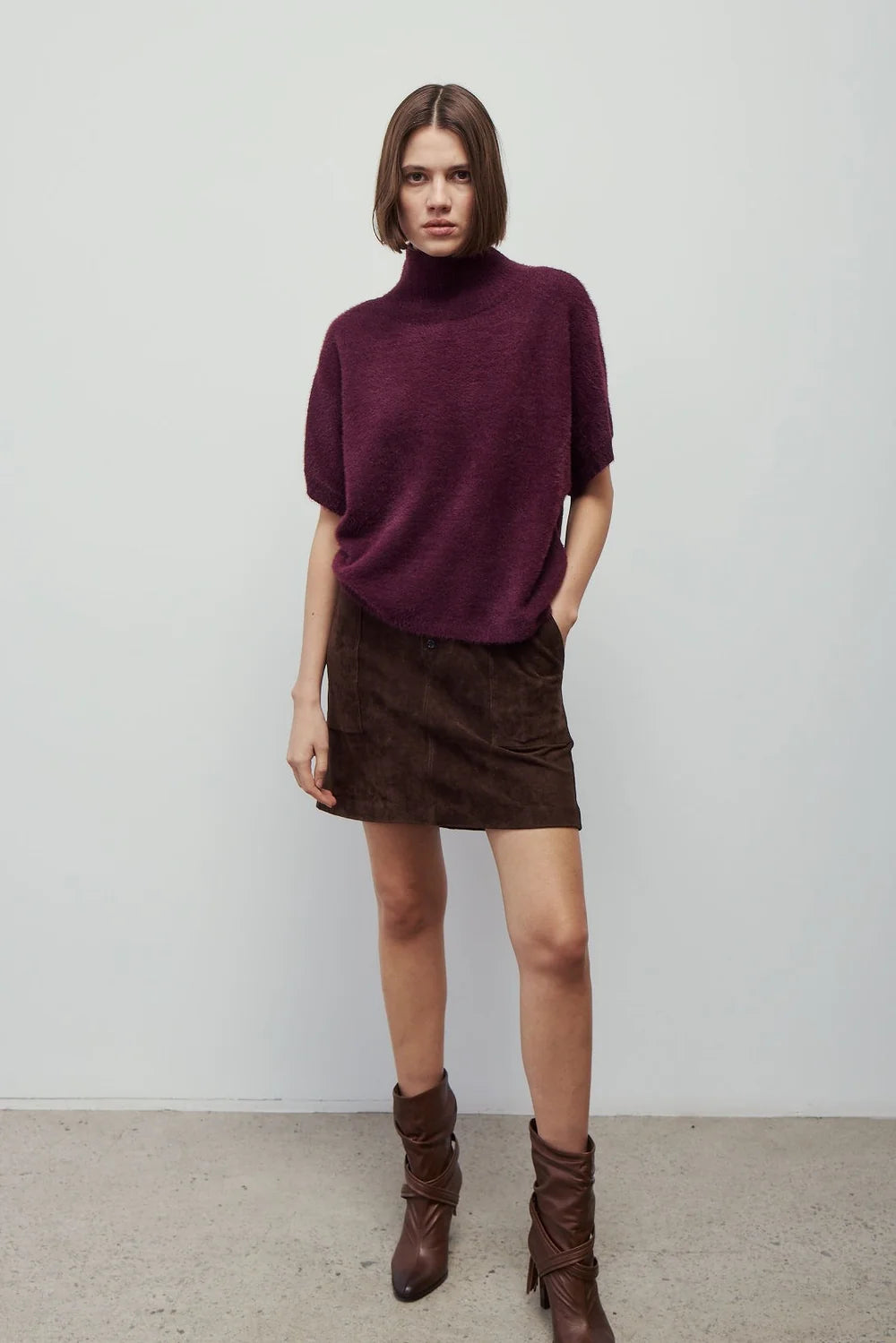 Jovani Sweater in Burgandy