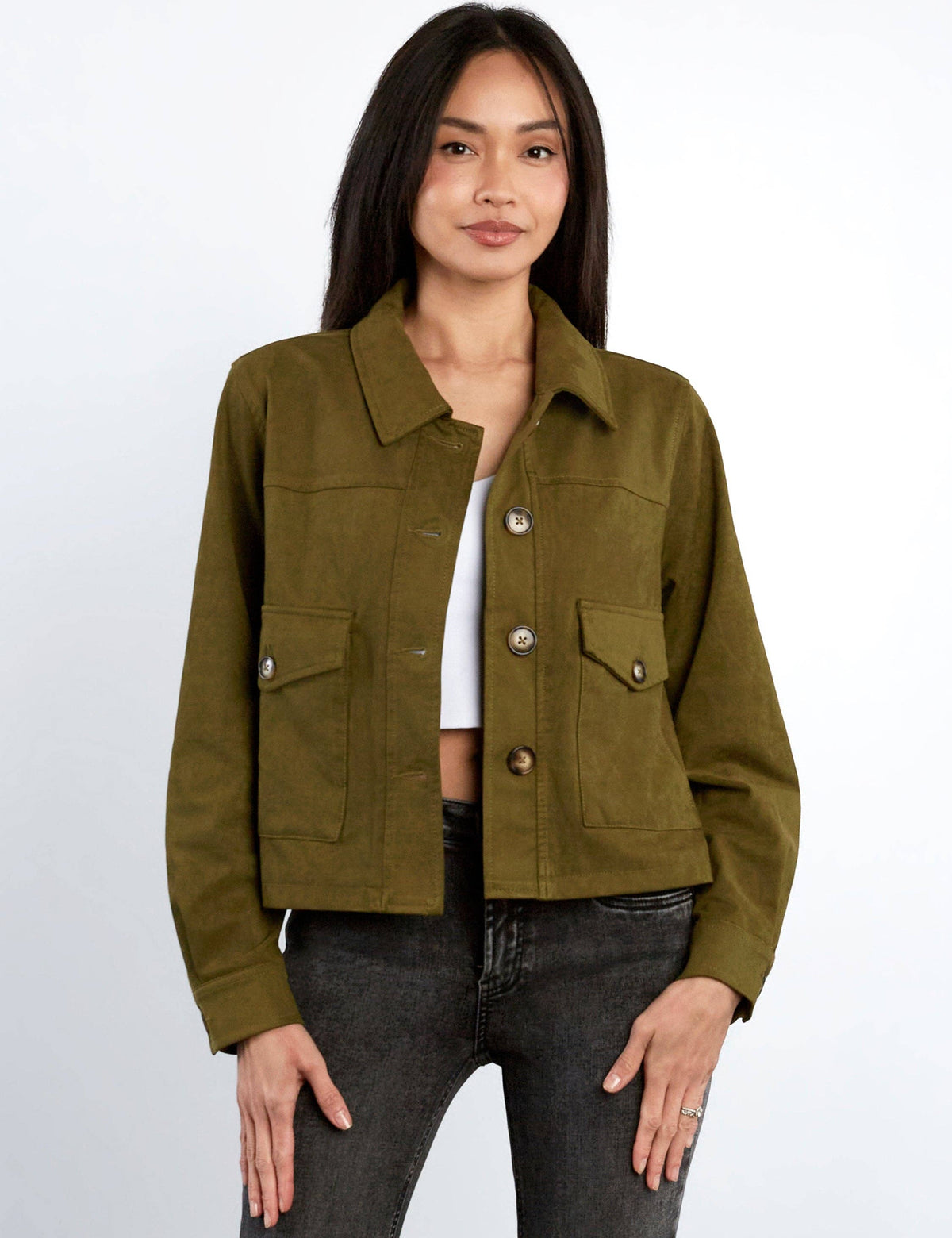 Boxy Suede Jacket