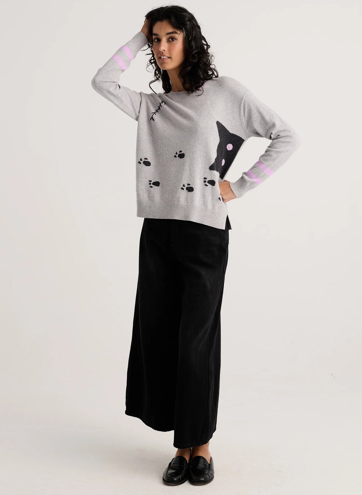 Cheeky Cat Sweater in Marl