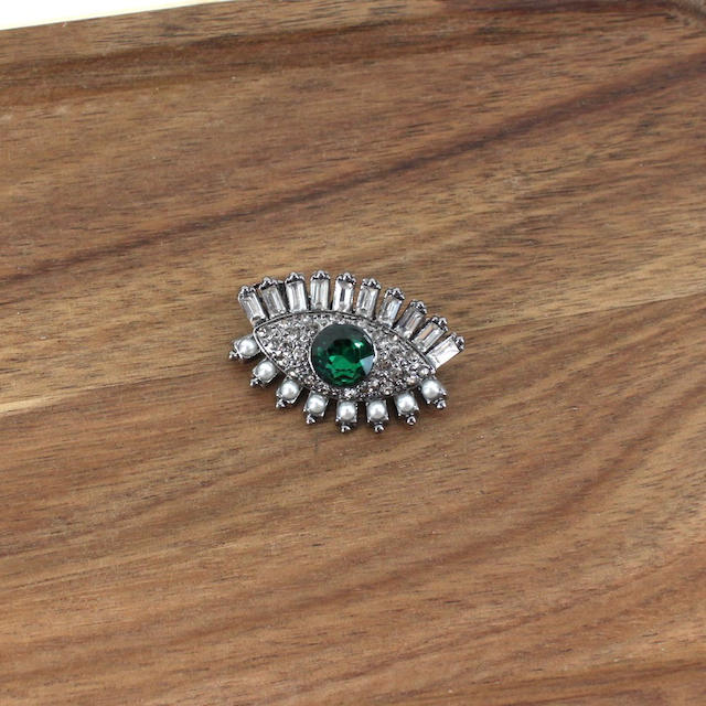 B24076 Mystic Eye Rhinestone Brooch