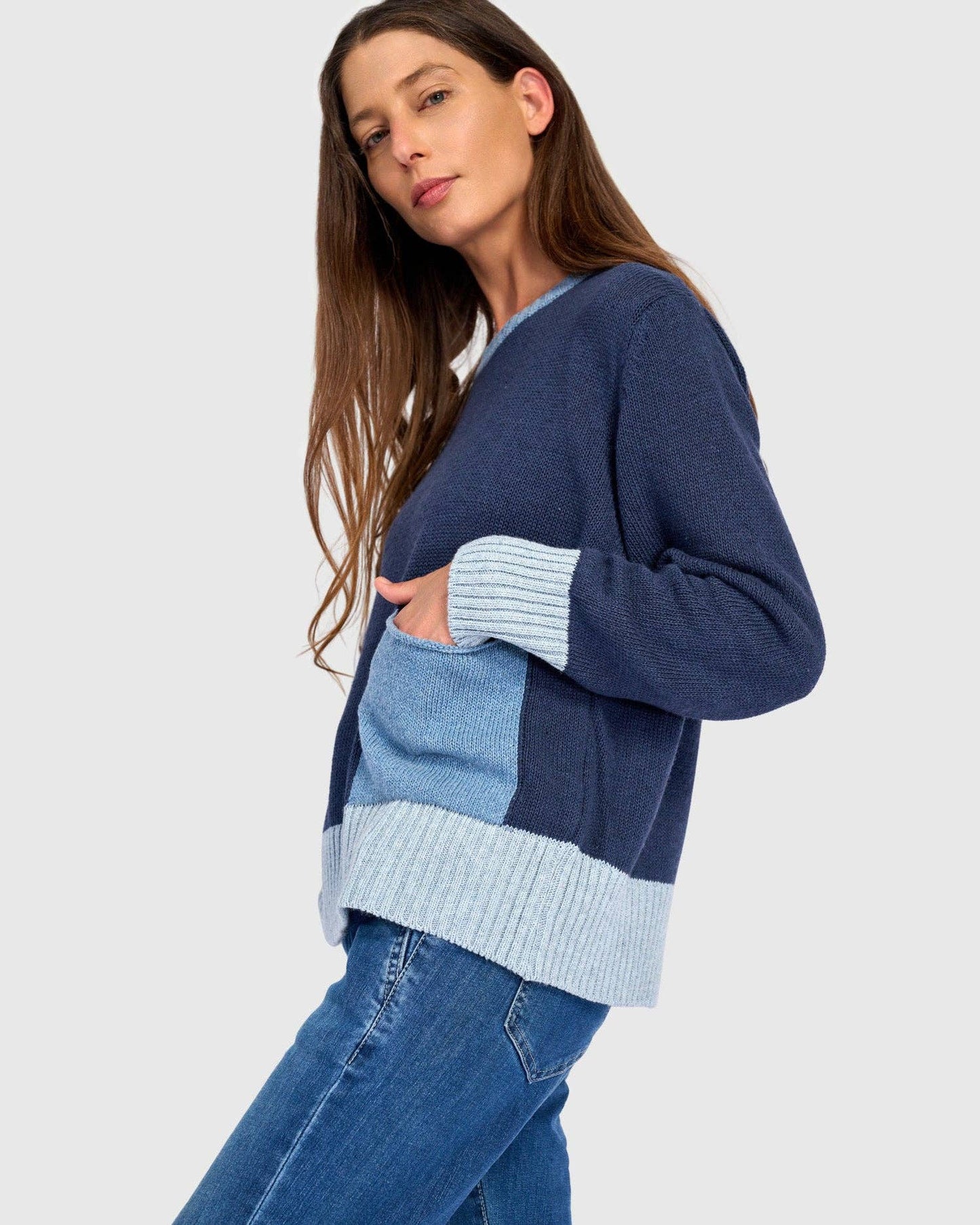 Bauble Pocket Sweater, Blue