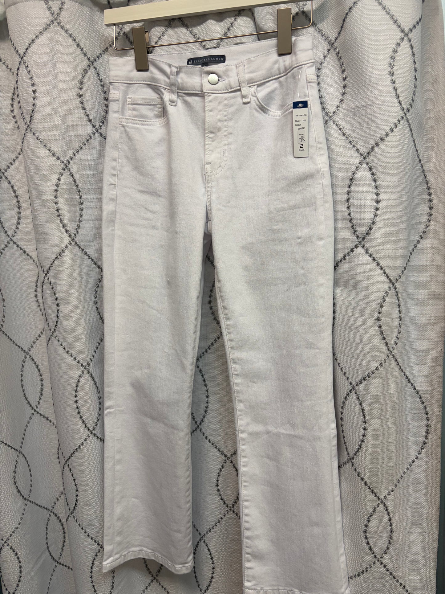 White Denim Straight Leg Jeans
