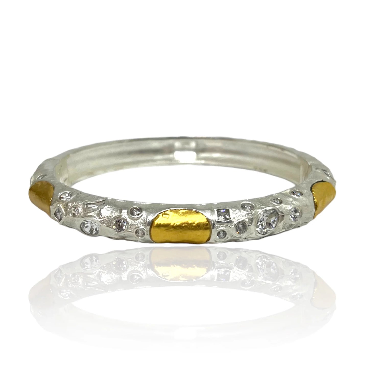 Satin Silver Cela Bangle