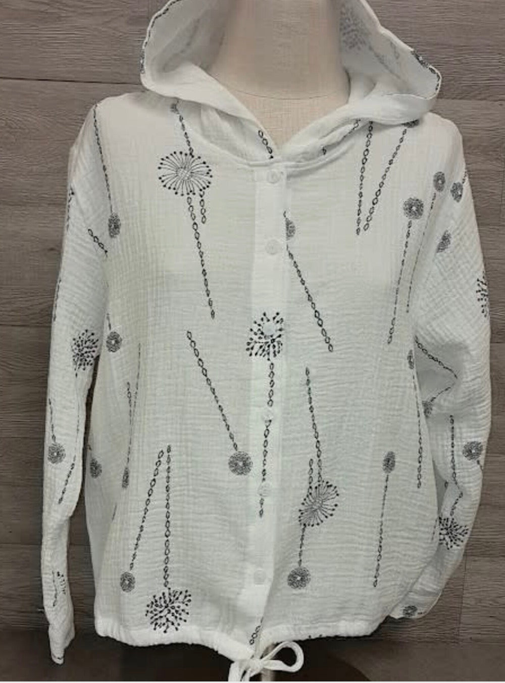 Trisha Tyler Dandelion Printed Gauze Hoodie