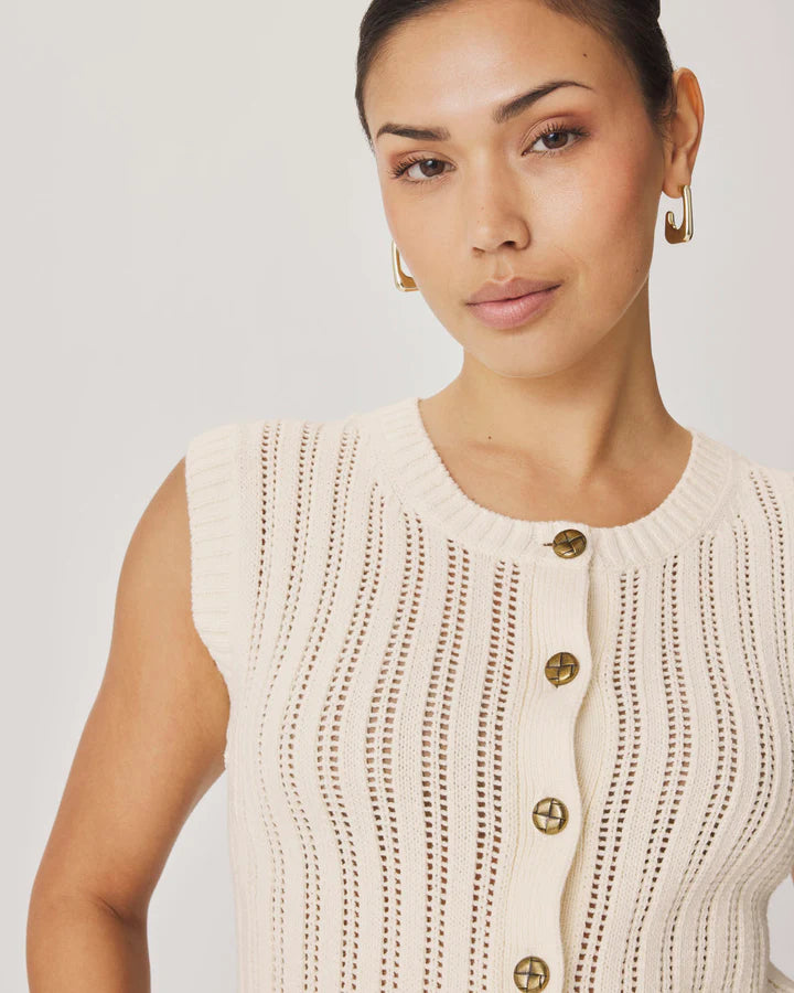 Splendid Luca Knit Tank in Antique Pearl