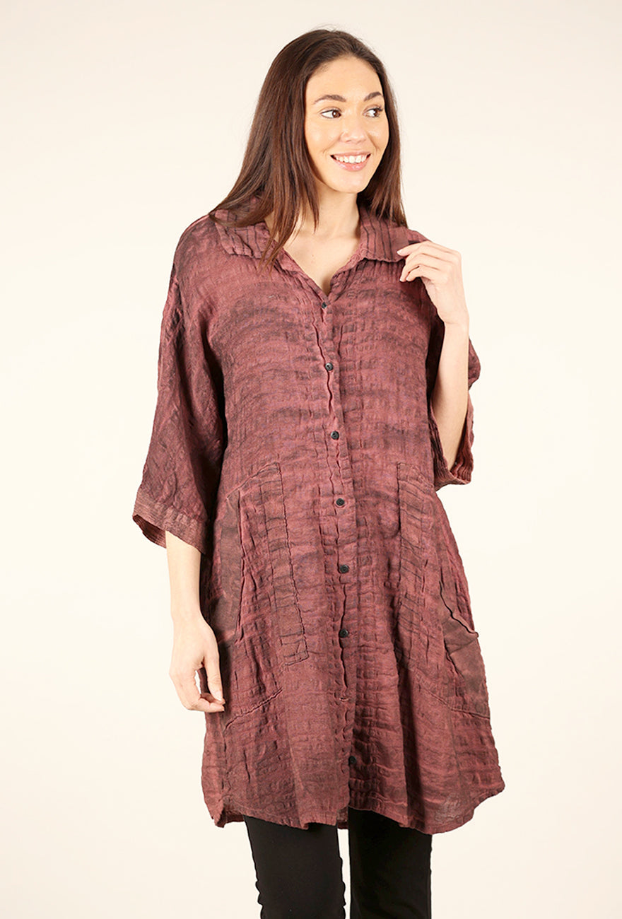 CYNTHIA ASHBY Henley Topper in Terra