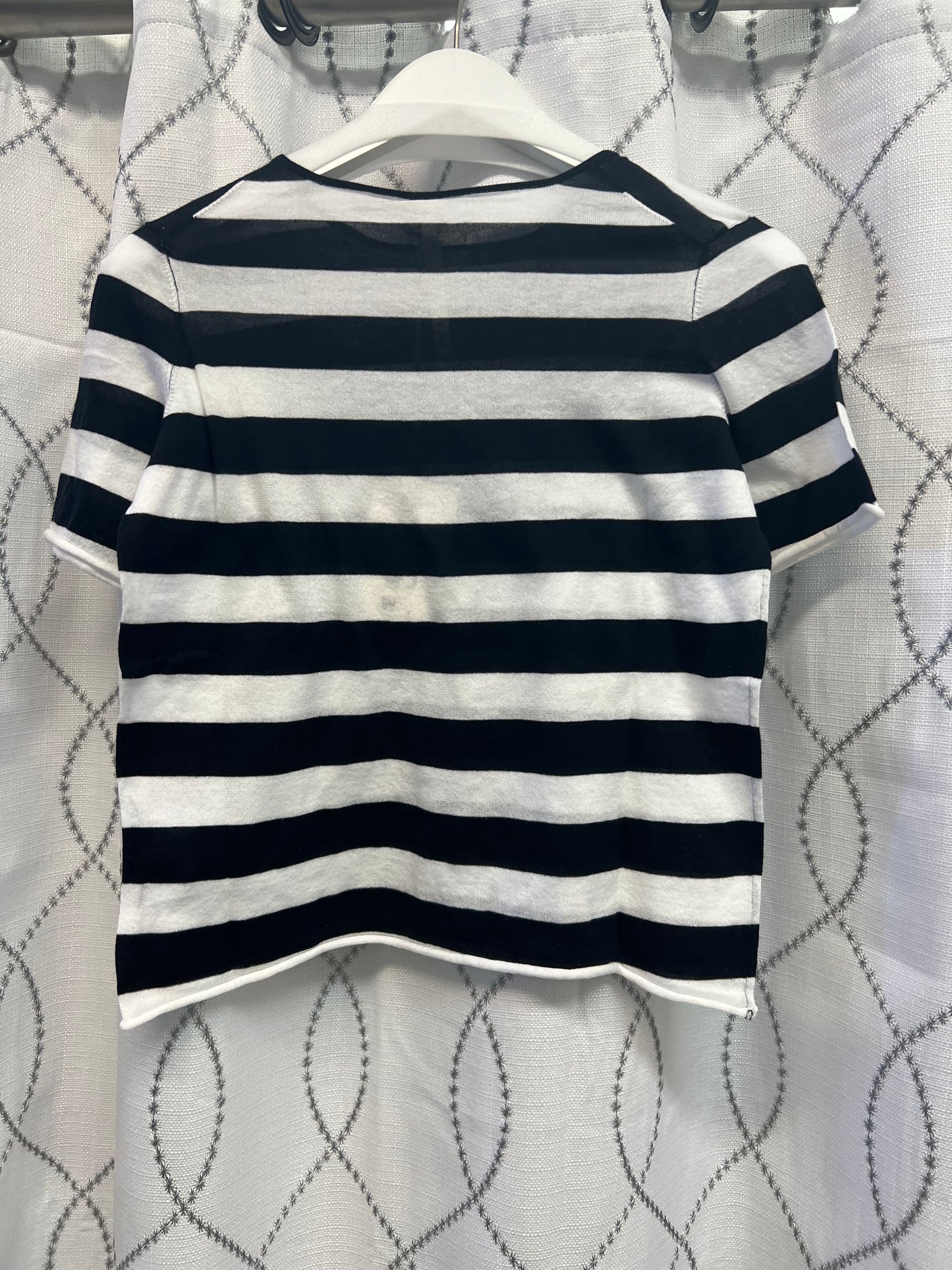 Striped Short Sleeve Sweater