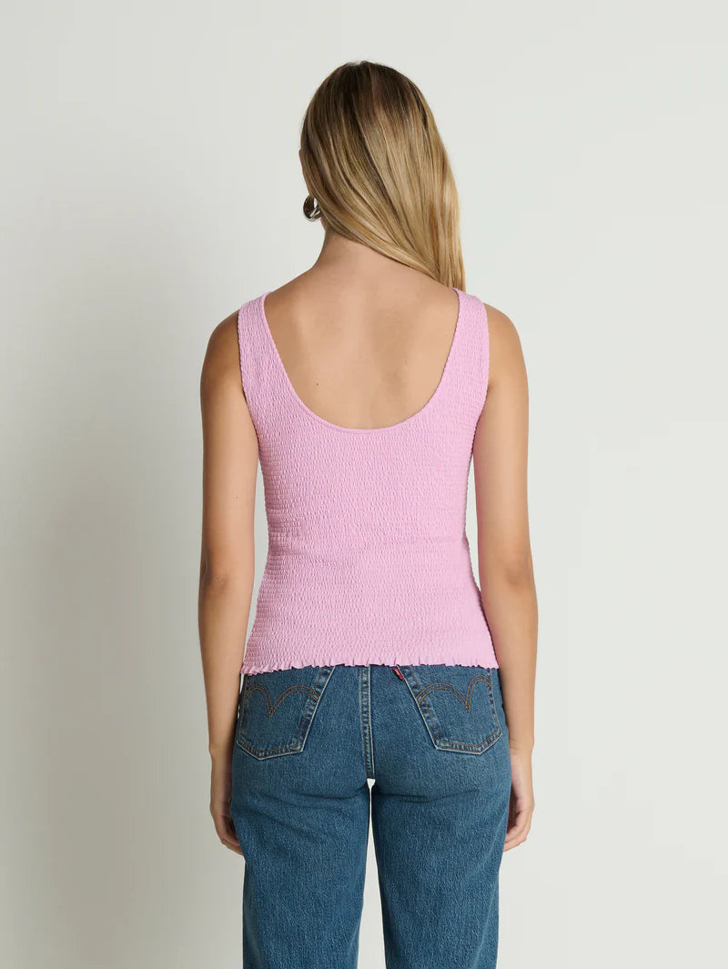Kimmy Smocked Tank in Lilac