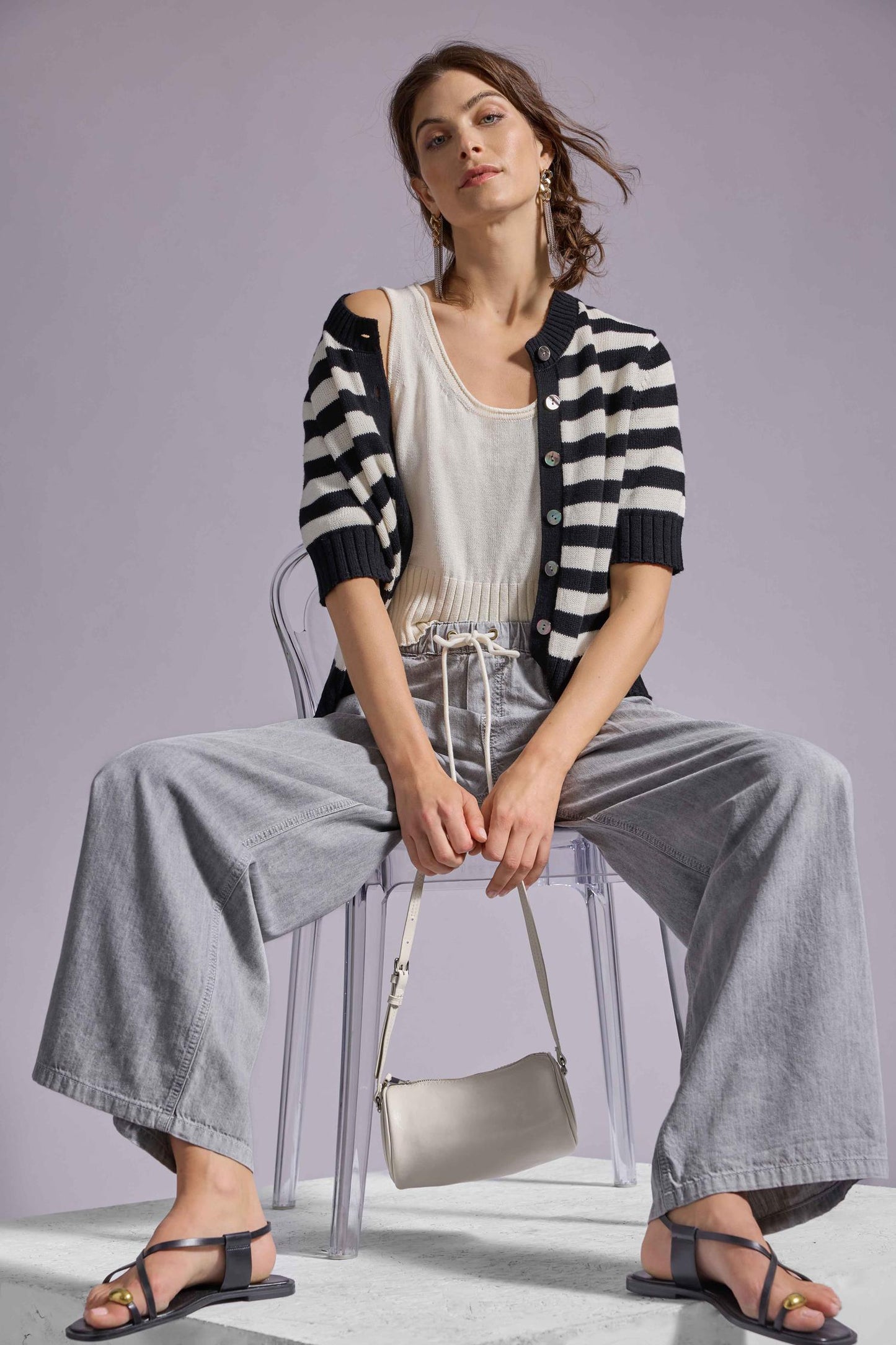 Lilla P Denim Pant : Grey Wash