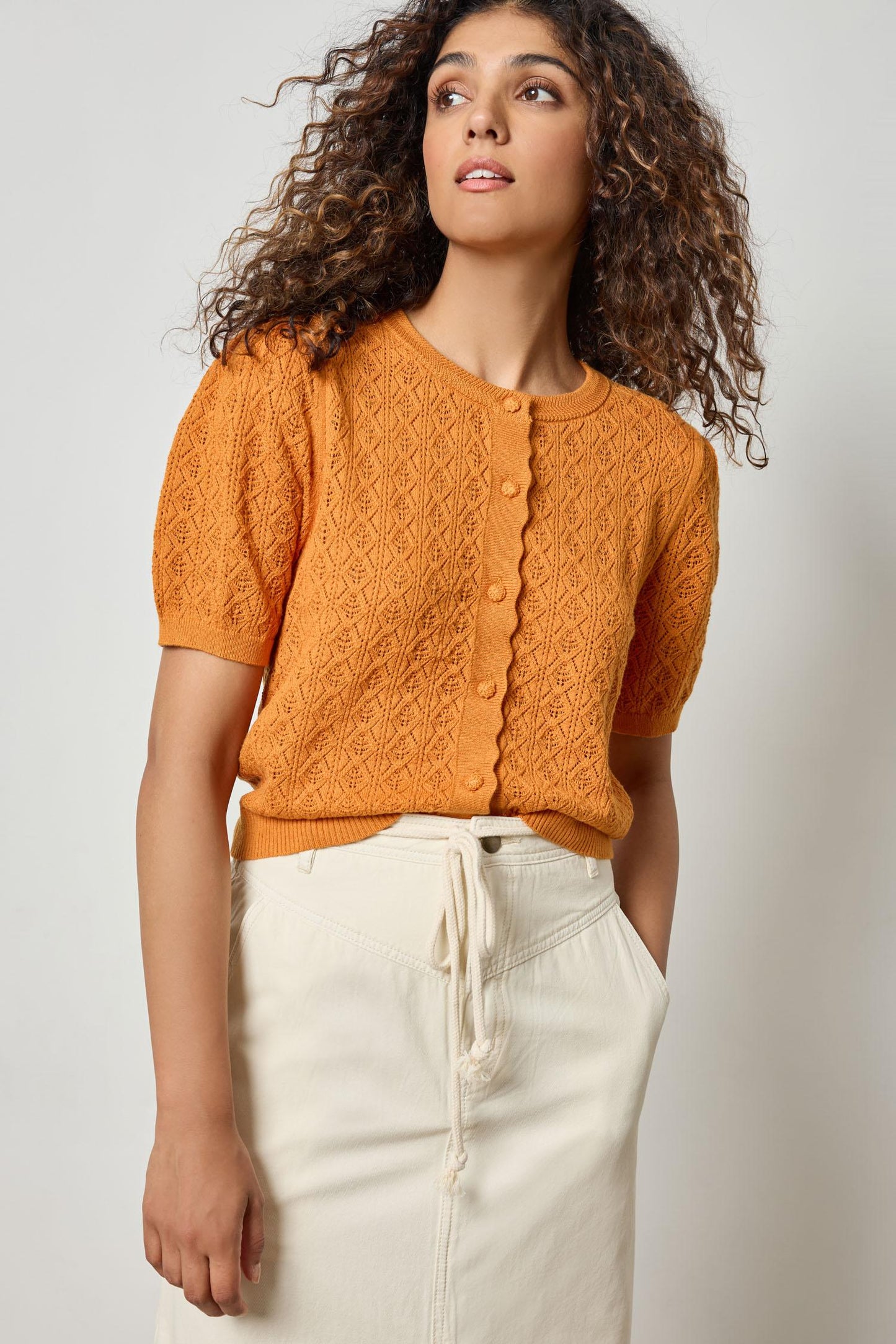 Pointelle Cardigan