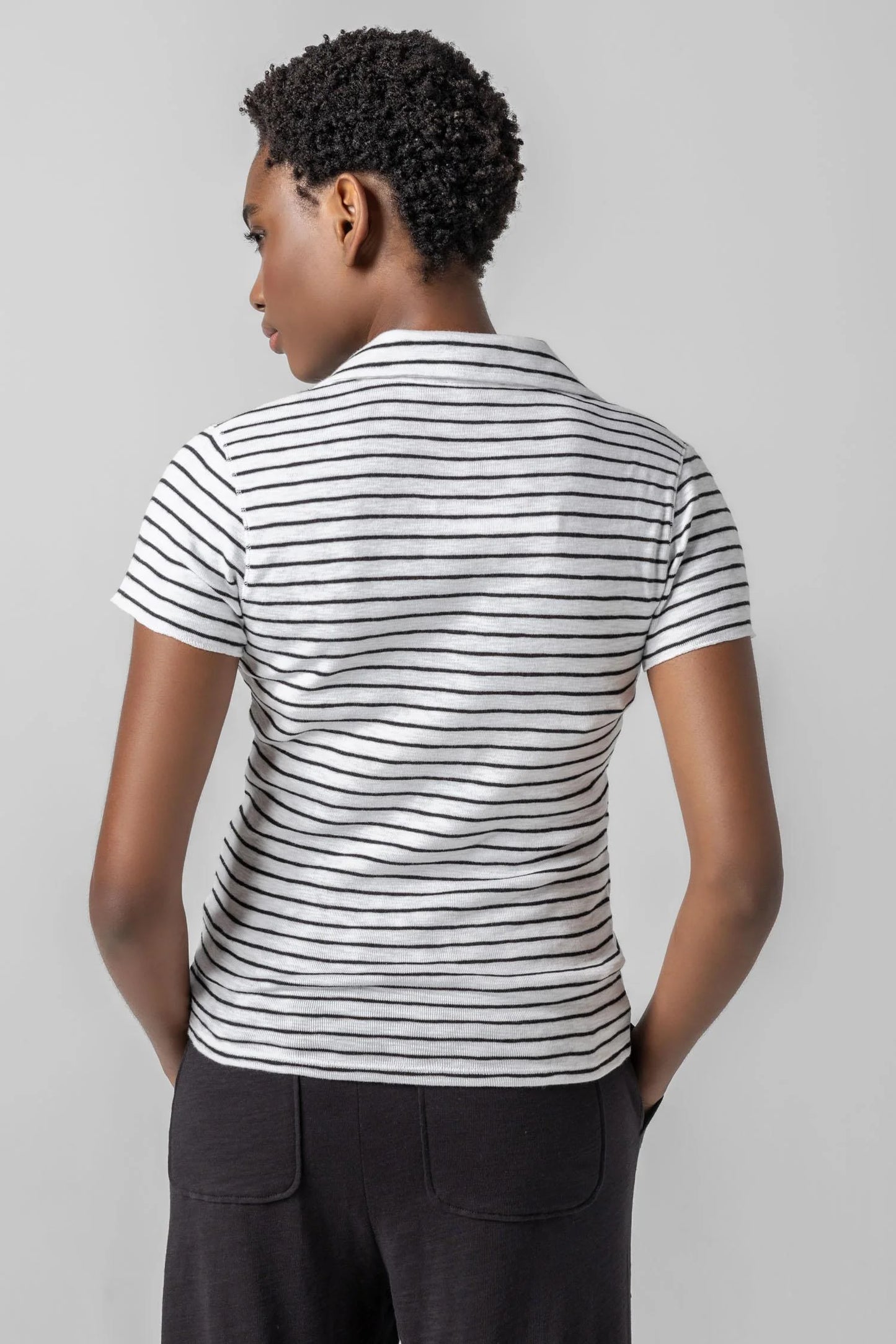 Striped Polo Tee