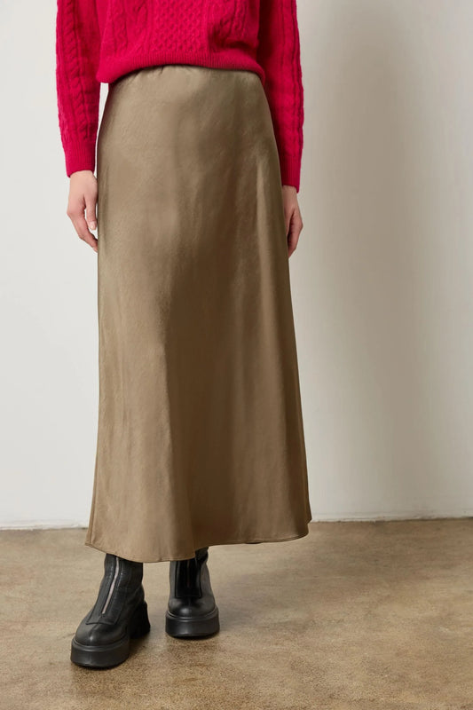 Satin Bias Maxi Skirt