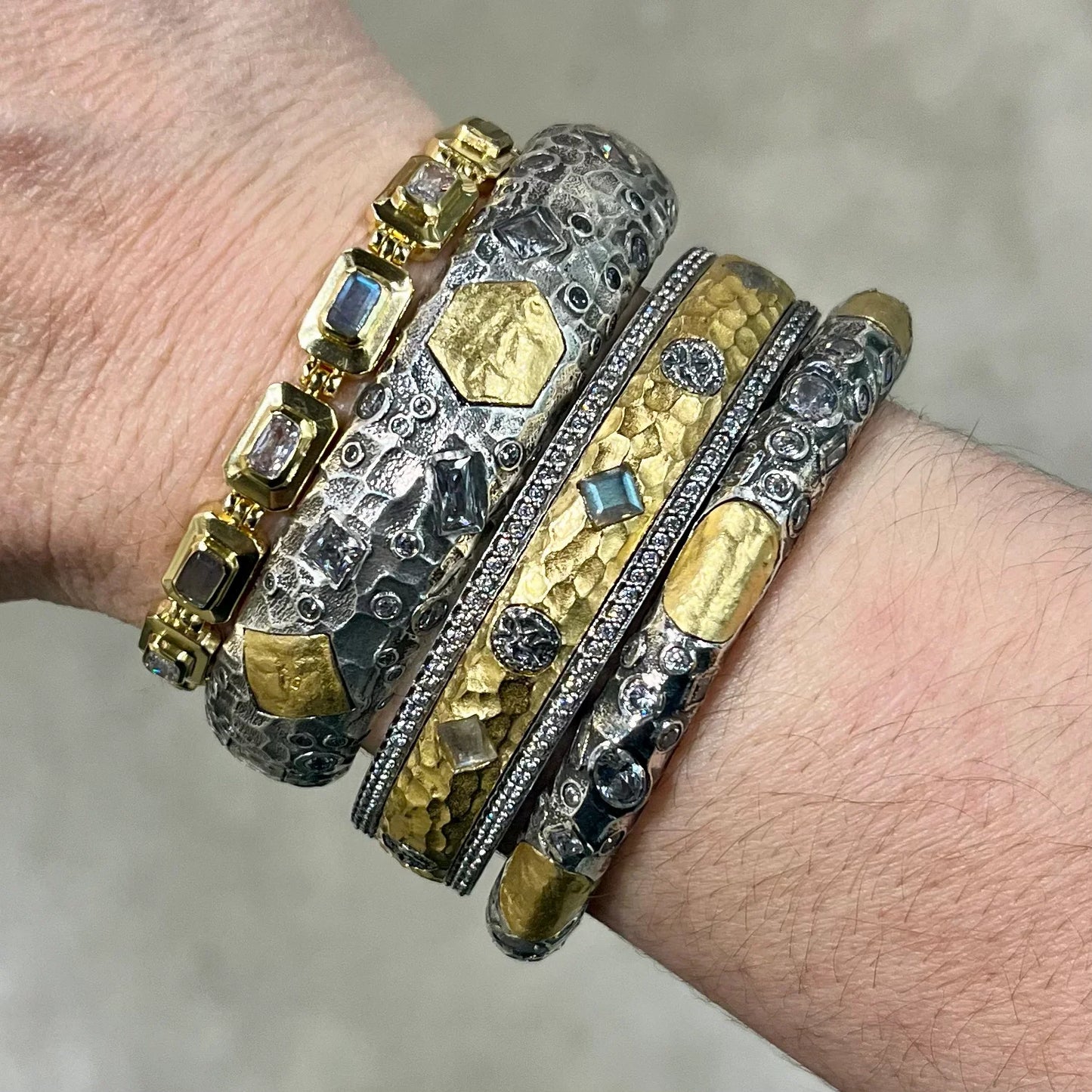 Vintage Silver Cela Bangle