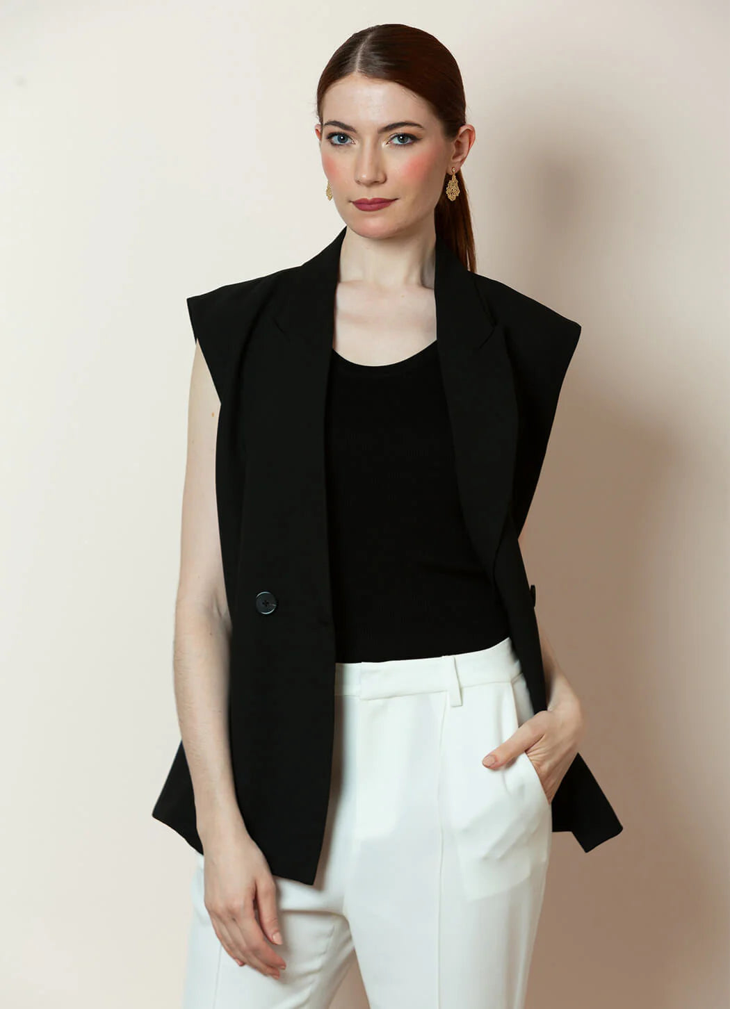 June Acetate Sleeveless Vest