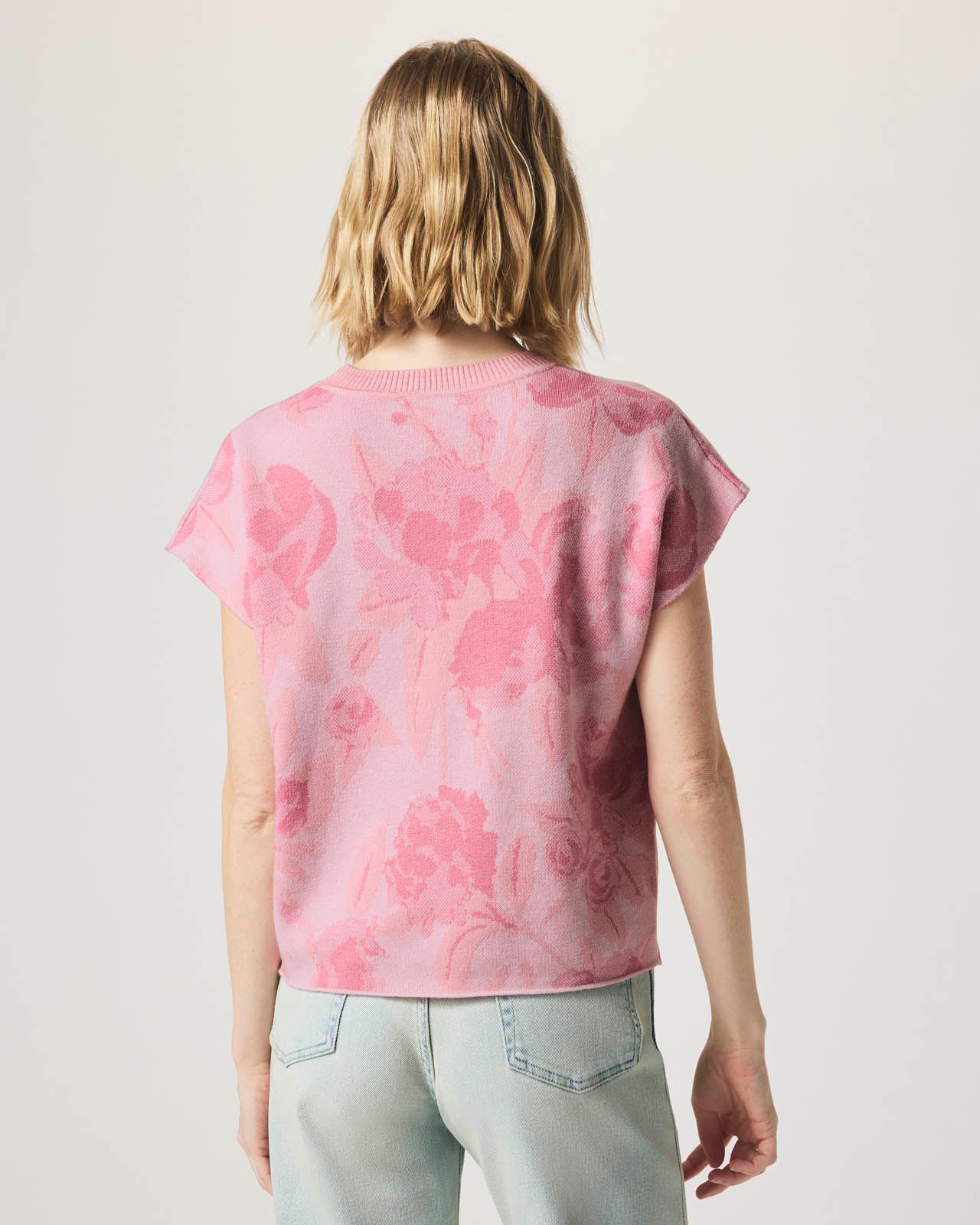 Flora Floral Short Sleeve Sweater
