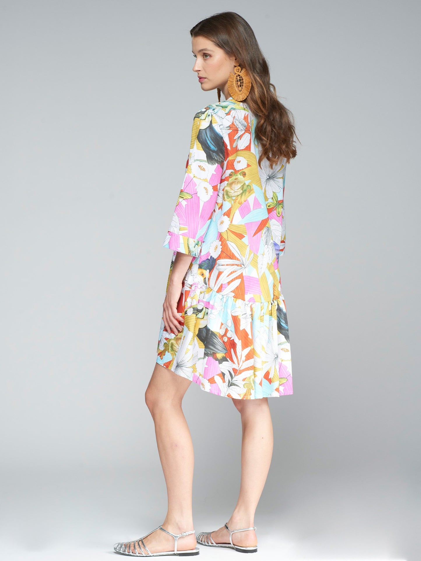 DRESS ANGELA ACUARELA JUNGLA PRINT