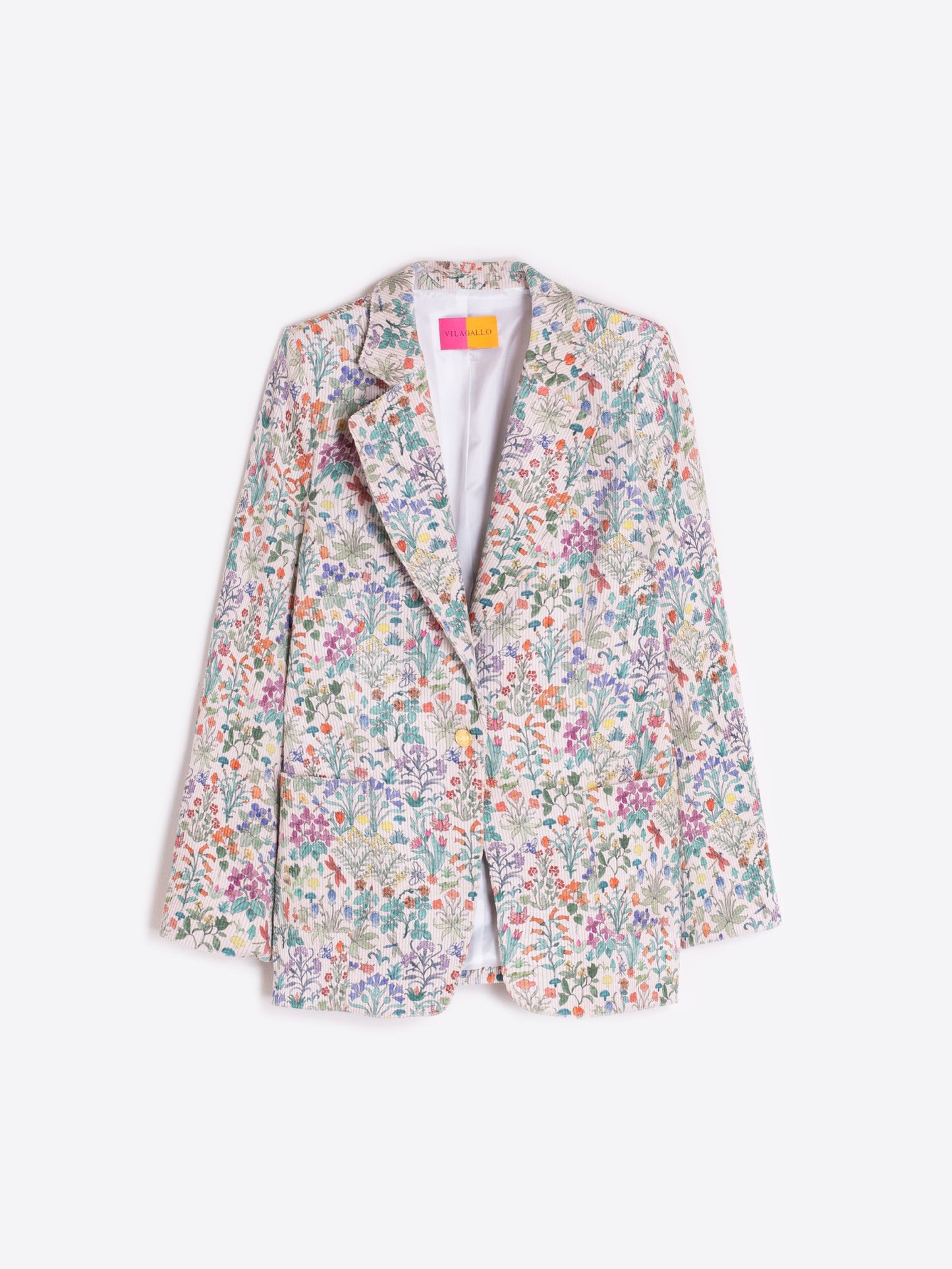 FLORAL CORDUROY BLAZER
