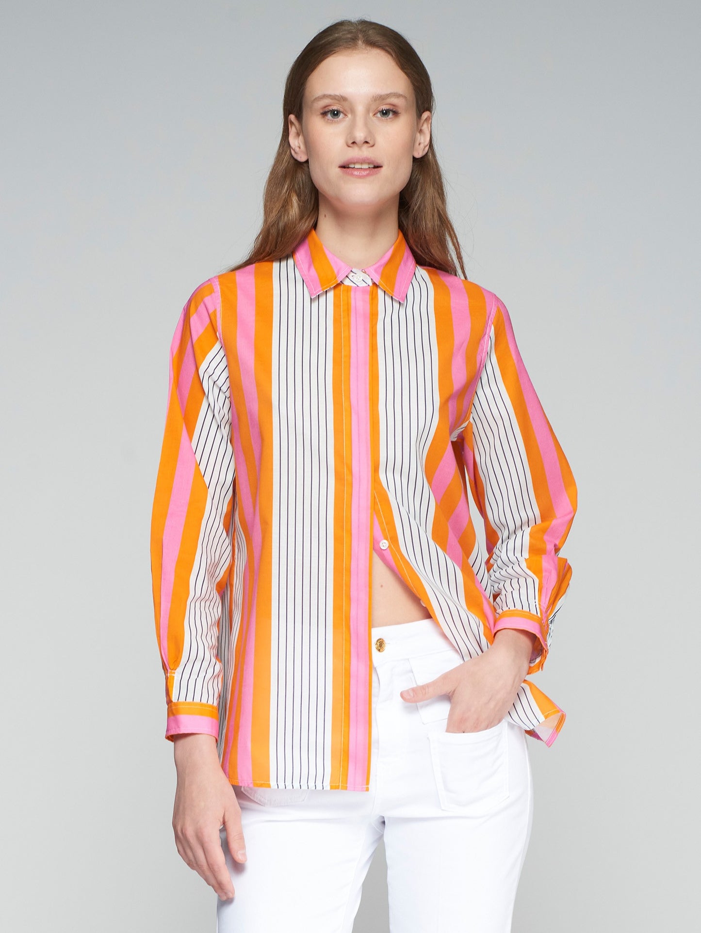 SHIRT GINGER RAYA ROSA NARANJA