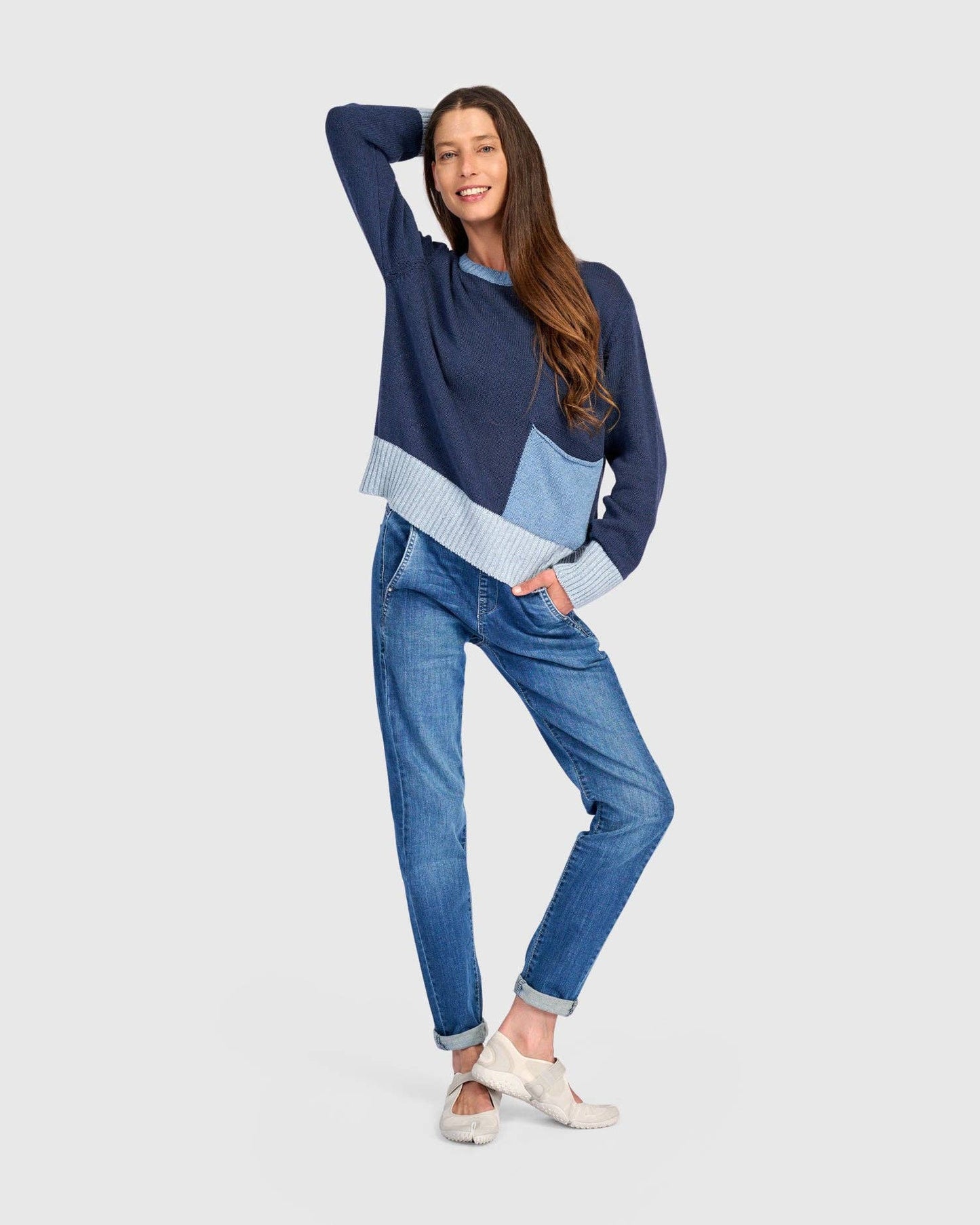 Bauble Pocket Sweater, Blue