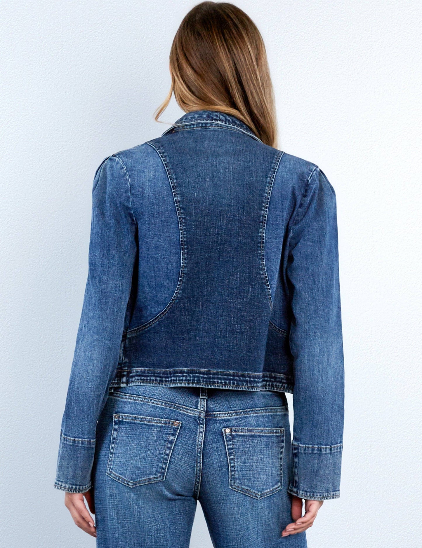 Short Riding Denim Jacket