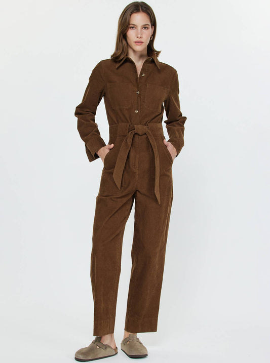 Corduroy Long Sleeve Jumpsuit