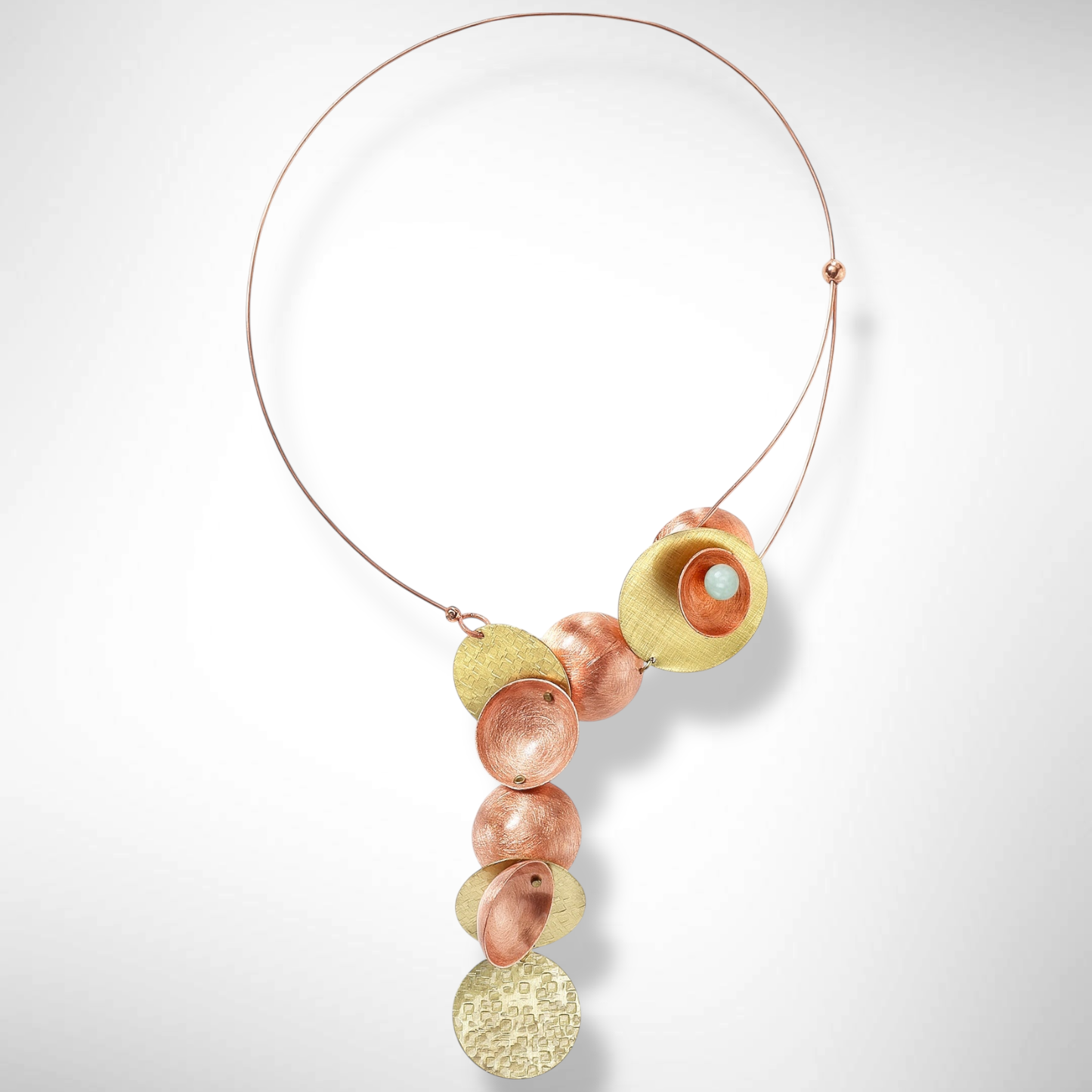 CLOUD Asymmetrical Dangling Necklace w/ Front Closure