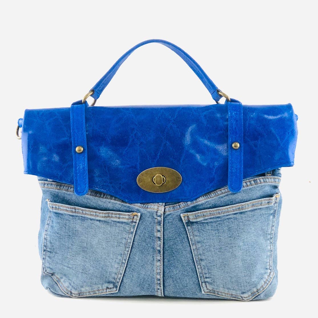 POSTINA LEONARDO VINTAGE DENIM PATTA SHINYLAMB COVER