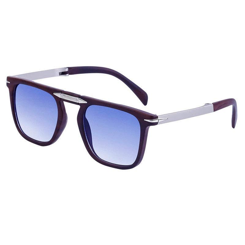 Retro Square Frame UV Protection Folding Sunglasses