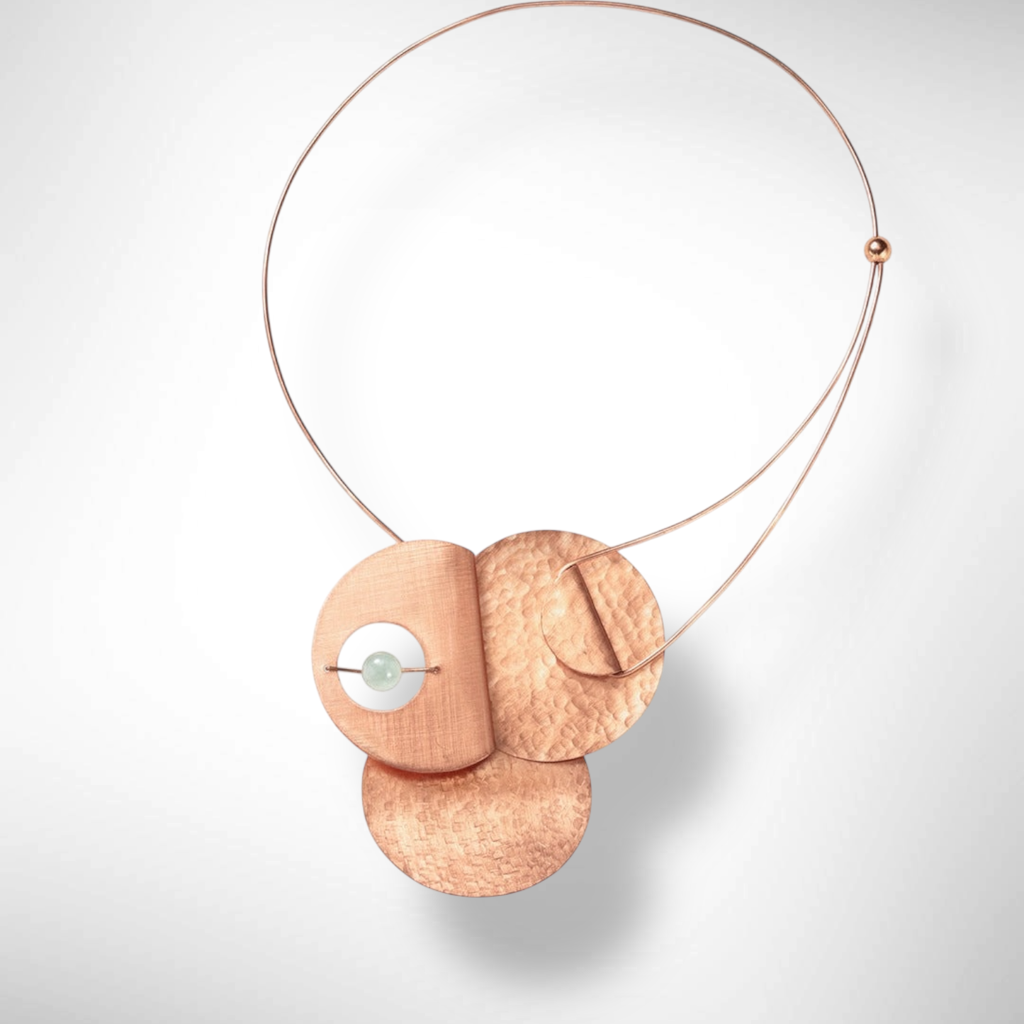 AXIS FOLD Medium Focal Statement Necklace with Front Closure