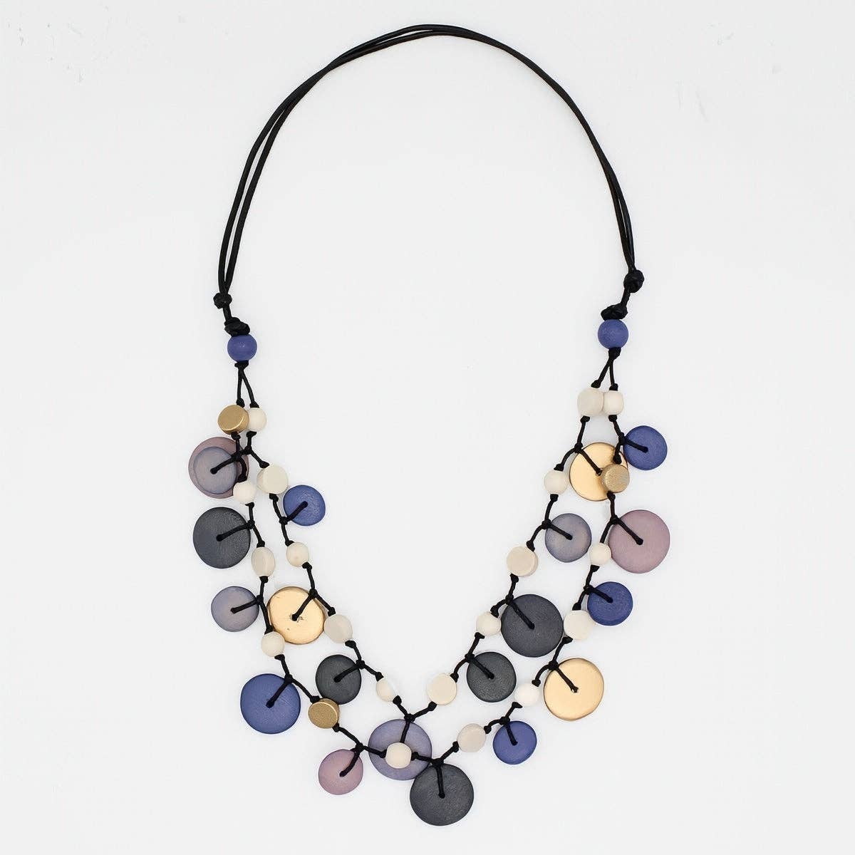 Purple Juliette Drop Double Strand Necklace