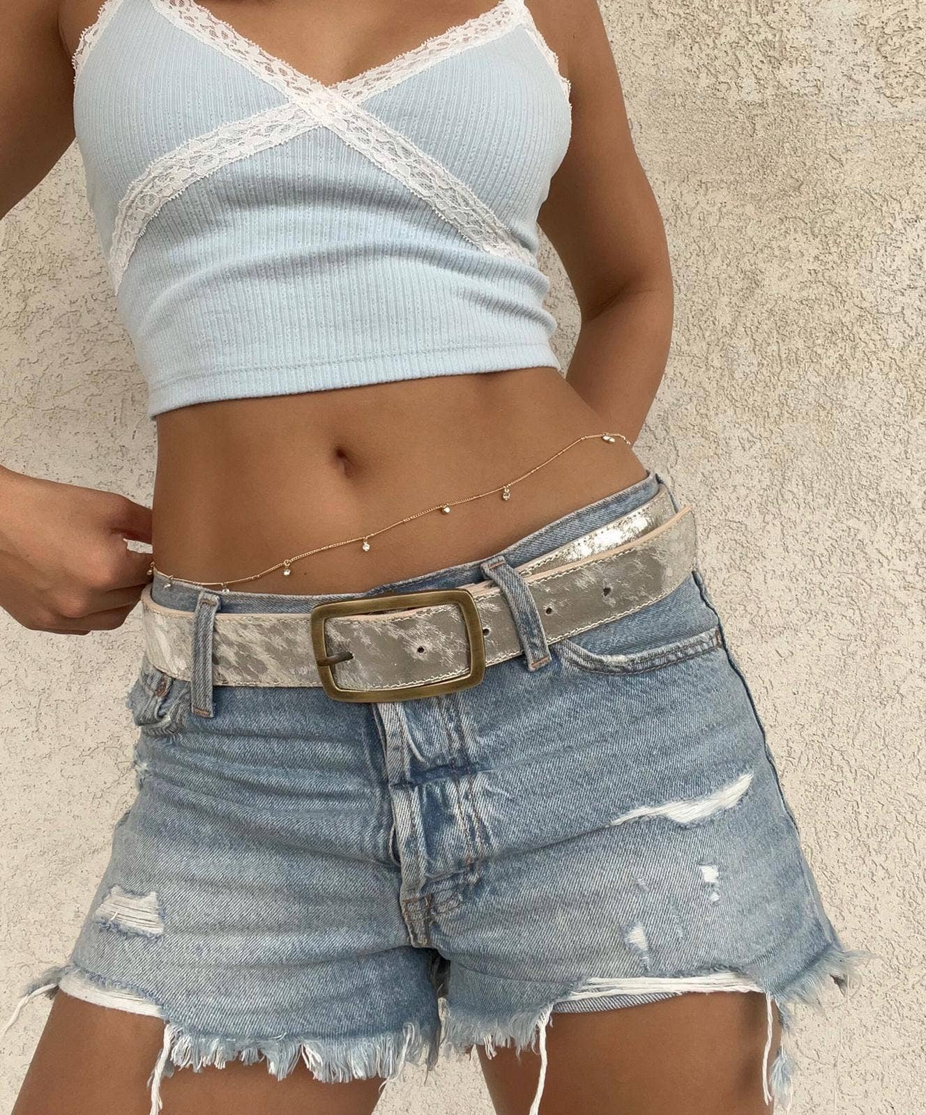 Kallyn Wide Exotic Fur Belt