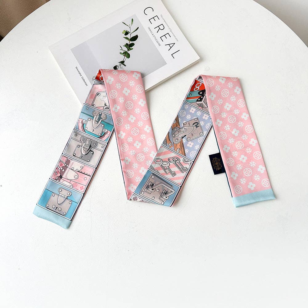 Chic Floral Print Silk Scarf for Stylish Work Wear