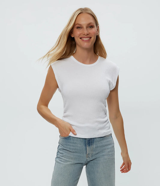Leighton Power Shoulder Top