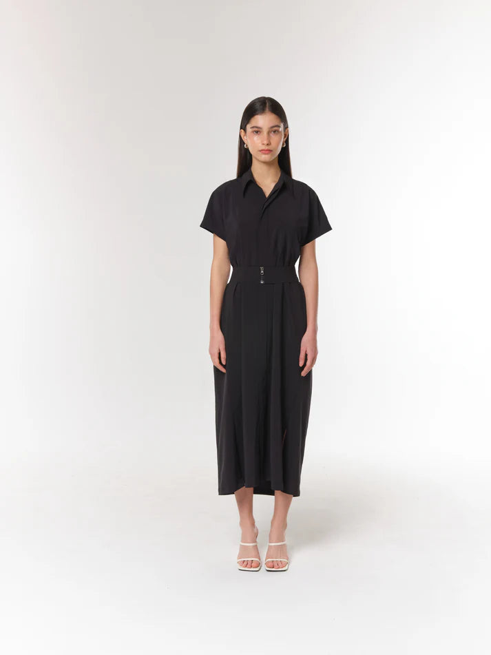 CMFRTS by A.S. - Trendy Elegant Black Midi Dress CMFRTS by A.S. - Trendy Elegant Black Midi Dress