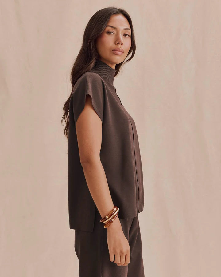 Winslow Mock Neck Pullover in Java
