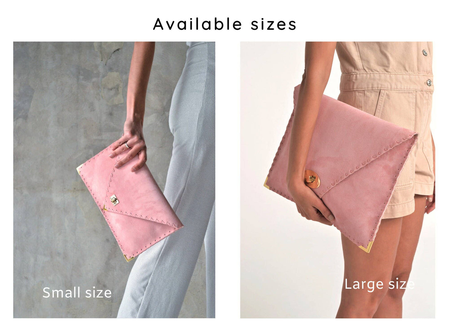 Symmetria soft clutch in pink