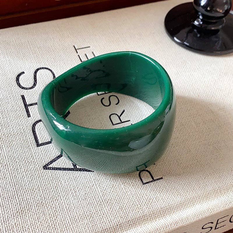 Multi-color Wide Irregular Simple Acrylic Bracelets DP25D620