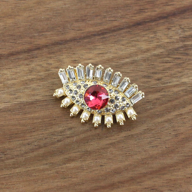B24076 Mystic Eye Rhinestone Brooch