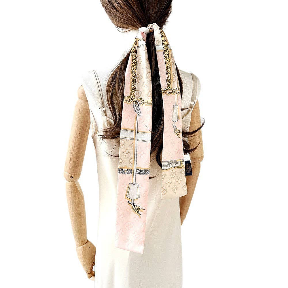 Chic Floral Print Silk Scarf for Stylish Work Wear