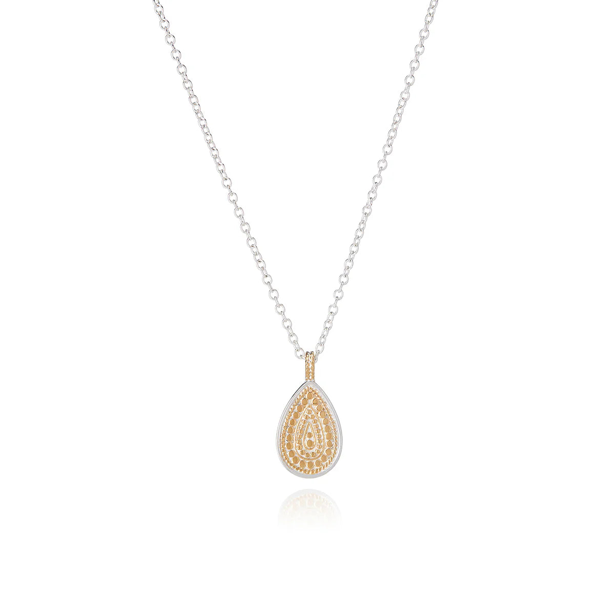 Classic Teardrop Pendant Necklace - Reversible