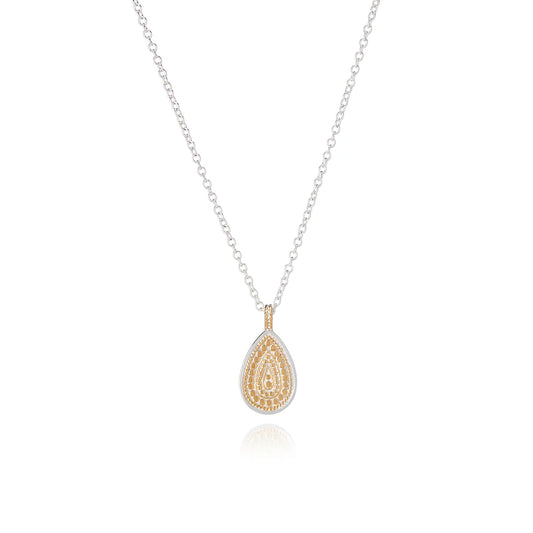 Classic Teardrop Pendant Necklace - Reversible