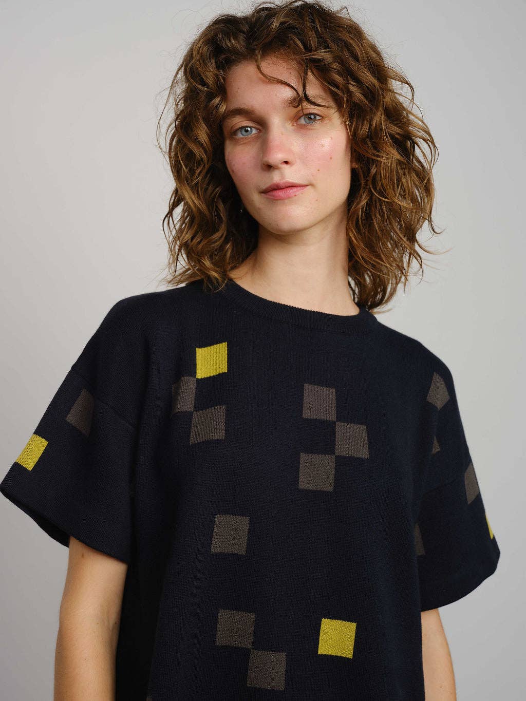 Albers Short Sleeve Sweater Tee - Atlantic
