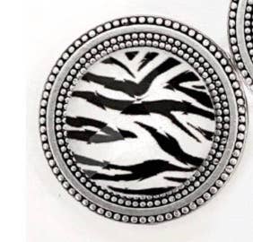 Zebra Print Magnet Button Pin Set