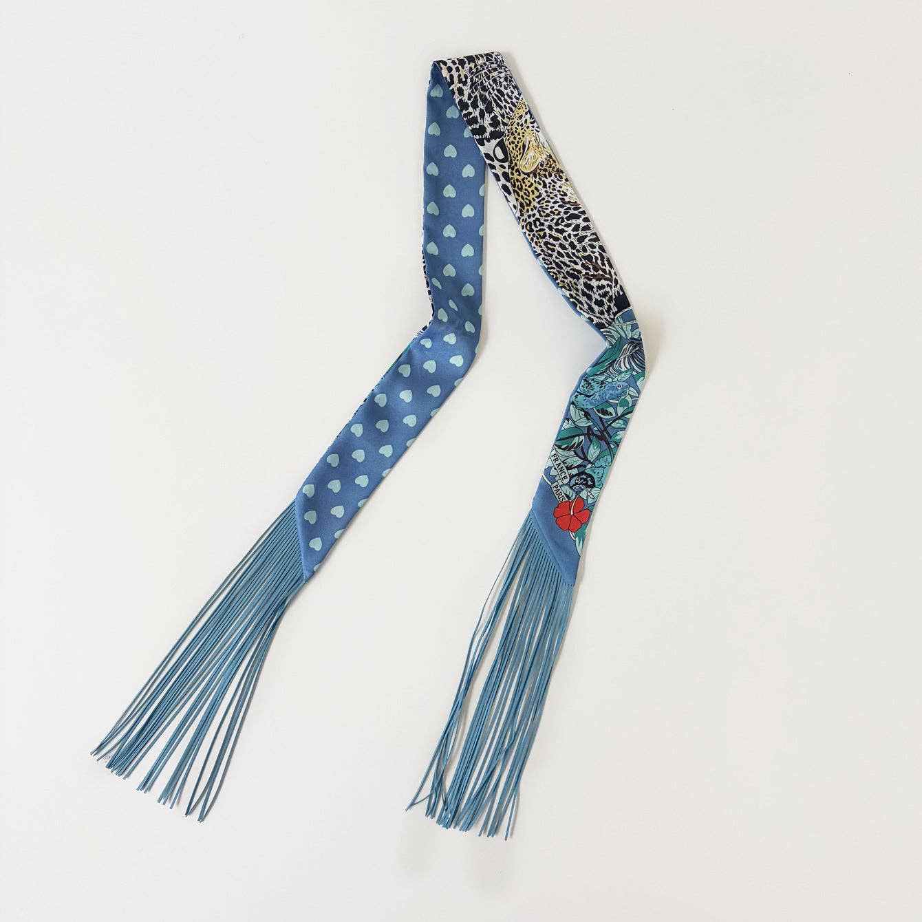 Fringe Twill Silk Scarf Multi-Purpose Decorative Streamer