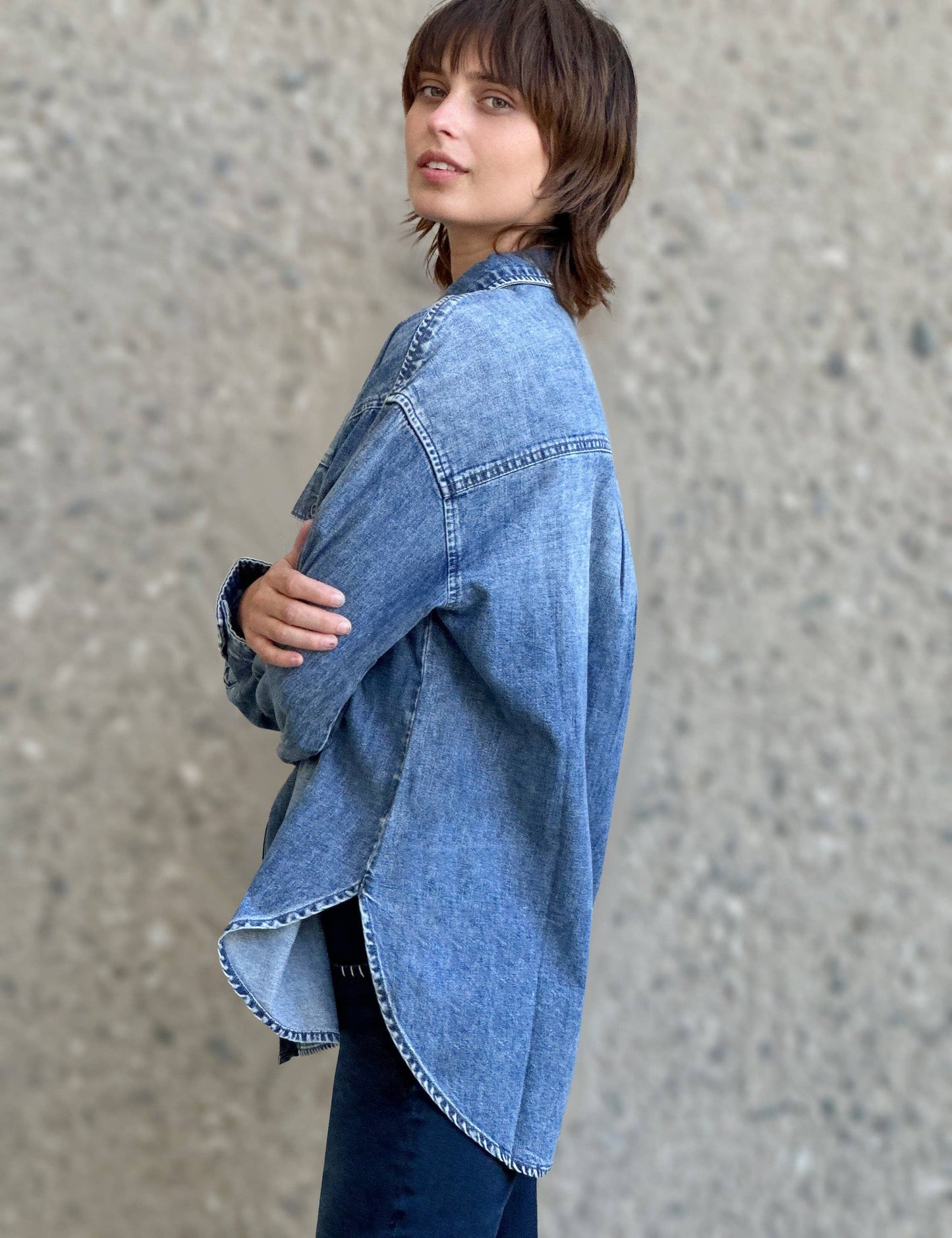 Oversized Denim Shirt